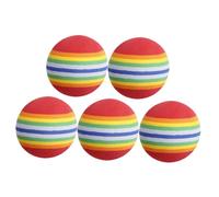 HOODANCOS Lot de 5 Balles Élastiques pour Chat Arc-en-Ciel en Mousse, Jouets Interactifs pour Chatons D’intérieur, Balles pour Chat Amusantes et Résistantes, Stimulation et Exercice