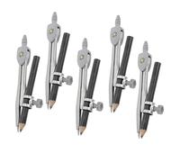 HOODANCOS Lot De 5 Boussoles Mathématiques Grand Compas Pour Dessiner Des Cercles, Portable En Métal Inoxydable, Précision Et Durabilité, Outil De Dessin Scolaire Et Travail Du Bois