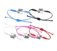HOODANCOS Lot de 5 Bracelets de Cheerleading en Corde Tressée, Accessoires de Sport Ajustables pour Femmes et Garçons, Bracelets Décoratifs Colorés pour Soutien et Événements Sportifs