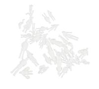 HOODANCOS Lot de 50 Figurines Miniatures Blanches en Plastique pour Décoration de Paysage de Table de Sable, Modèle Humain Léger pour DIY et Simulation de Scène