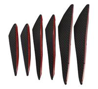 HOODANCOS Lot de 6 Bandes Aileron de Pare-Chocs en Silicone Souple Carbone Accessoire Automobile Anti-Collision Décorations Extérieures Voiture du Bruit Aérodynamique Compatible la