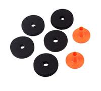 HOODANCOS Lot de 7 set de Manchons en Feutre 50 MM Orange pour Pied de Cymbale Accessoires de Protection Compatibles Charleston et Batterie Rondelles Isolantes Empêchant le Contact Métal