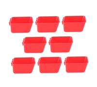 HOODANCOS Lot De 8 Mangeoires à Oiseaux Suspendues en Plastique Léger, Gamelles pour Cage 12,5x9,5x6 Cm, Abreuvoirs Pratiques pour Oiseaux, Perroquets Et Petits Volatiles, Alimentation en Cage