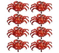 HOODANCOS Lot de 8 set de Ballons en Aluminium Crabe Royal Gonflables Décoration de Fête Anniversaire Thème Océan Ballons Animaux Dessin Animé Résistants et Légers Accessoires Fête