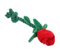 HOODANCOS Mâcher en Corde de Coton pour Chien - Forme Nœud Papier Froissé Sonore - Interactif Rose pour Chiots - Stimulation Dentaire et Jeu à Tirer en Intérieur et Extérieur