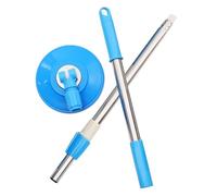 HOODANCOS Manche de Balai Rotatif 360° Télescopique en Acier Inoxydable Adapté aux Balais à Franges pour Nettoyage Intensif des Sols