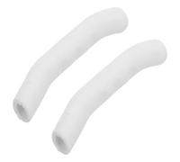 HOODANCOS Manchon Antidérapant en Tpr pour Poignée de Frein de Vélo, Protection pour Leviers de Frein de Vélos de Route et Fixie, Blanc, 1 Paire