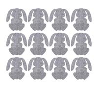 HOODANCOS Manchon de Coupe-pâques en Tissu Non Tissé Forme Lapin 12pcs pour Décoration de Table et Fête de Dîner de Pâques