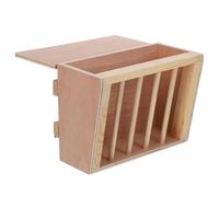 HOODANCOS Mangeoire à Foin en Bois Naturel pour Lapins et Cochons D’Inde Râtelier à Foin pour Petits Animaux Ouverture Facile Support Adaptable pour Cage Environnement Propre et Sain