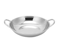 HOODANCOS Marmite Inox 30 Cm sans Aimant, Casserole Robuste en Acier Inoxydable, Poêle à Fond Plat Épais, Compatible Plaques Induction et Gaz, Ustensile la Cuisine Multifonction