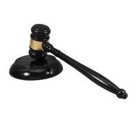 HOODANCOS Marteau de Juge en Bois Massif avec Bloc de Frappe Ensemble Maillet et Base pour Commissaires-Priseurs Usage Officiel et Jeux de Rôle 1 Pièce Multifonctionnelle pour Bureau et