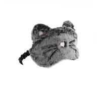 HOODANCOS Masque De Sommeil En Peluche Noir De Chat 1 Pièce Confortable Et Doux Bloque La Lumière Voyages Maison Présent Femmes