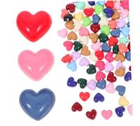 HOODANCOS Mini Breloques En Résine Formes De Cœur Dos Plat, 13 Mm, 100 Pièces, Couleur Variée, Pour Loisirs Créatifs Et Fabrication De Bijoux, Accessoires Diy, Scrapbooking, Présents Saint-valentin