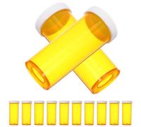 HOODANCOS Mini Organisateur de Remède Portable en Pp Jaune 25 Pièces Résistant à L'usure pour Voyages et Laboratoires Pratique pour Adultes et Personnes Âgées