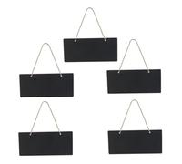 HOODANCOS Mini Tableau Noir en Bois Suspendu 5 Pièces Tableau à Messages Effaçable Décoration pour Fête pour Garçon et Filles et Restaurants 20X15 CM