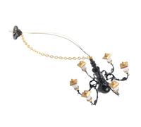 HOODANCOS Miniature Chandelier DIY Kit Mini Ceiling Light for Tiny House Lamp Multi-Functional Mini Bedroom Decor Table Model Accessory and with Light