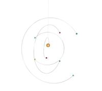 HOODANCOS Mobile Suspendu Dynamique en Métal Structure Nu ire pour Décoration Moderne Nordique, pour Salon ou Salle de Science, Design Artistique et Élégant