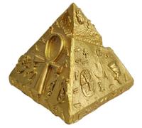 HOODANCOS Modèle de Pyramide Décorative, Pyramide Égyptienne de Khéops en Résine, Or, Décoration Intérieure et Accessoire pour Scène Photo Maison et Salle de Piano