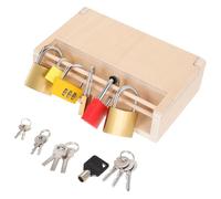 HOODANCOS Montessori Éducatif Boîte à Serrures Bois pour Garçon Fille Ans Développement Motricité Fine et Concentration avec Plusieurs Mécanismes de Verrouillage Jeu Éveil et Cadeau