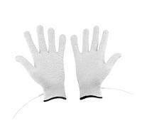 HOODANCOS Moufles Conducteurs pour Massage 1 Paire Réutilisables Fibre d'Argenté Accessoires pour Appareils d'Électrothérapie Adaptables Connecteurs 35 Mm pour Adultes