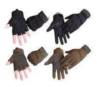HOODANCOS Moufles Tactiques Demi-Doigts Chauds pour Homme Taille M Noirs Doublure Polaire Respirants et Antichocs pour Cyclisme Randonnée et Sports de Plein Air