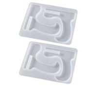 HOODANCOS Moule en Silicone Époxy DIY 2 Pièces pour Support de Téléphone et Présentoir Décoratif, Résistant et Flexible, Accessoire Loisirs Créatifs pour Salon et Bureau