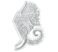 HOODANCOS Moule en Silicone Époxy pour Tête D’éléphant 3D Flexible et Sûr, Décor Mural D’Artisanat Créatif, Moule de Coulée pour Loisirs Créatifs et Décoration, Modèle Blanc, 1 Pièce