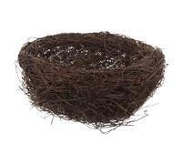 HOODANCOS Nid Oiseau Rotin Tressé Fait Main Décoration Rustique Polyvalente pour Jardin Bureau et Événements Nid Artificiel avec Style Naturel Extérieur