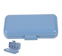 HOODANCOS Organisateur de Remède Portable Grand Format Bleu Étui Multi-Compartiments Étanche Trousse de Rangement Résistante à L’Usure pour Usage Quotidien et Voyage Boîte Pilules