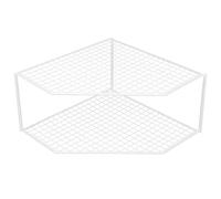 HOODANCOS Organisateur Étagère la Cuisine à 2 Niveaux Blanc, Support à Casseroles Multifonction en Métal Double Grille, Rangement Optimisé pour Plan de Travail, Cuisine et Petits Espaces,