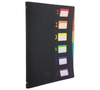 HOODANCOS Organiseur de Dossiers de Bureau Pages Noir Porte-documents Multi-couches pour Fichiers et Papiers Pochette Pratique pour Classement Professionnel
