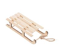 HOODANCOS Ornement de Sapin de Noël Traîneau en Bois Naturel Pendentif Décoratif Suspendu Décoration Rustique de Noël Originale pour Maison Fête Bureau - 1 Pièce
