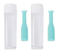 HOODANCOS Outil D'insertion Retrait pour Lentilles Rigides Vertes avec Ventouse Antidérapante en Abs, 2 Pièces, Facile à Transporter, avec Bouteille pour Usage à Domicile Voyage