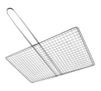 HOODANCOS Panier à Poisson en Acier Inoxydable 24x39 Cm, Grille à Clips Renforcée pour Barbecue, Outil de Barbecue Extérieur pour Camping, Grillades de Viande, Légumes et Poissons
