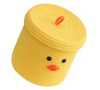 HOODANCOS Panier de Rangement Coton Tissé à Motif Dessin Animé Organiseur de Bureau Pratique pour Jouets et Accessoires Corbeille de Rangement Décorative pour Salon et Chambre