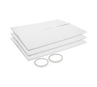 HOODANCOS Panneau D'affichage Pliable en Trois Blanc avec Ruban Adhésif Double Face, Facile à Ranger, pour Expositions et Centres Commerciaux