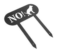 HOODANCOS Panneau de Jardin en Métal avec Piquet Résistant aux Intempéries, Panneau Interdit aux Chiens Leurs Besoins, Signalisation Extérieure pour Pelouse et Jardin, Avertissement