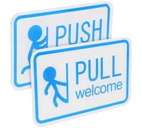 HOODANCOS Panneaux Push Pull Acrylique 4 Pièces, Signalisation pour Portes Coulissantes de Magasins et Bureaux, Plaques D’Identification Fonctionnelles et Solide