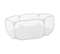HOODANCOS Parc à Jeux Pliable pour Petits Animaux en Maille Respirante et Tissu Polyester, Six Pans, Gris, Parc Sécurisé Intérieur et Extérieur, Adapté pour Hamsters, Cochons D’Inde