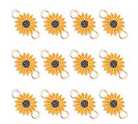 HOODANCOS Pendentifs Marguerite en Alliage Jaune à Double Trou 25 Pièces Breloques de Connexion à Motif Fleurs pour Création de Bijoux DIY Connecteurs Robustes pour Colliers et Bracelets