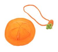 HOODANCOS Pet Costume Set Lapin Adorable avec Chapeau Orange et Pochette Carotte Accessoires Décoratifs Légers et Respirants pour Animaux de Compagnie Tenue Festive pour Petits Animaux