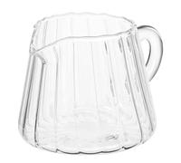 HOODANCOS Pichet à Lait en Verre Borosilicate 150 Ml Petit Pichet à Crème Transparent Bec Verseur Fin Pot à Lait Compact 6X63 CM pour Café