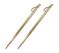 HOODANCOS Pieu D'attache pour Chien et Bétail en Fer Robuste, Lot de 2, Installation Facile pour Jardin et Pâturages, Ancre Solide pour Stabilisateur Extérieur