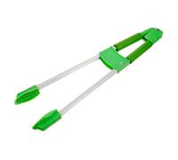HOODANCOS Pince à Déchets Courte 52 Cm, Tête Double Tube en Caoutchouc Vert, Outil de Préhension Renforcé pour Ramassage des Ordures, Usage Intérieur et Extérieur, Accessoire Écologique