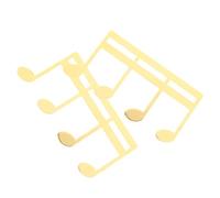 HOODANCOS Pince à Partitions en Métal Doré, Lot de 2 Clips pour Porte-pages de Musique, Attache-page Musicale pour Piano, Lyre et Saxophone, Accessoire Compact pour Concerts et Répétitions