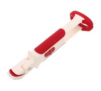 HOODANCOS Pince Clip Silicone Cuisine Brûlure pour Bol et Assiette avec Poignée Ergonomique Antidérapante Rouge et Blanche Résistante Chaleur Outils Polyvalents pour Four Friteuse à Air et