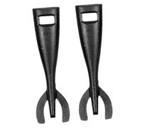 HOODANCOS Pince Noire pour Barbecue Teppanyaki 2pcs Finition Soignée et Réutilisable, Accessoire pour Saisir Steaks et Plats Plaque en Fonte