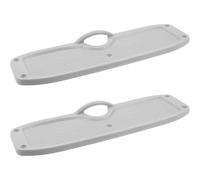 HOODANCOS Plaque de Montage en Plastique Gris pour Moteur Hors-Bord Support Moteur pour Canoë Bateau Pneumatique et Kayak Lot de 2 Accessoire Résistant aux Rayures pour Pêche et Sports
