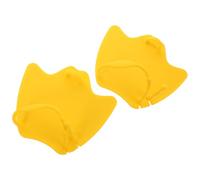HOODANCOS Plaquettes de Natation en Silicone Réglables pour Adultes Garçons et Filles Moufles Palmées Demi-Paume Jaunes Accessoires d’Entraînement pour Nage Plongée et Sports Nautiques