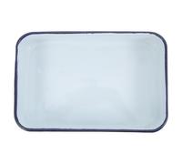 HOODANCOS Plat à Rôtir Rectangulaire en Émail Blanc Vintage, Résistant, Compatible Lave-vaisselle, Réunions de Famille Fêtes